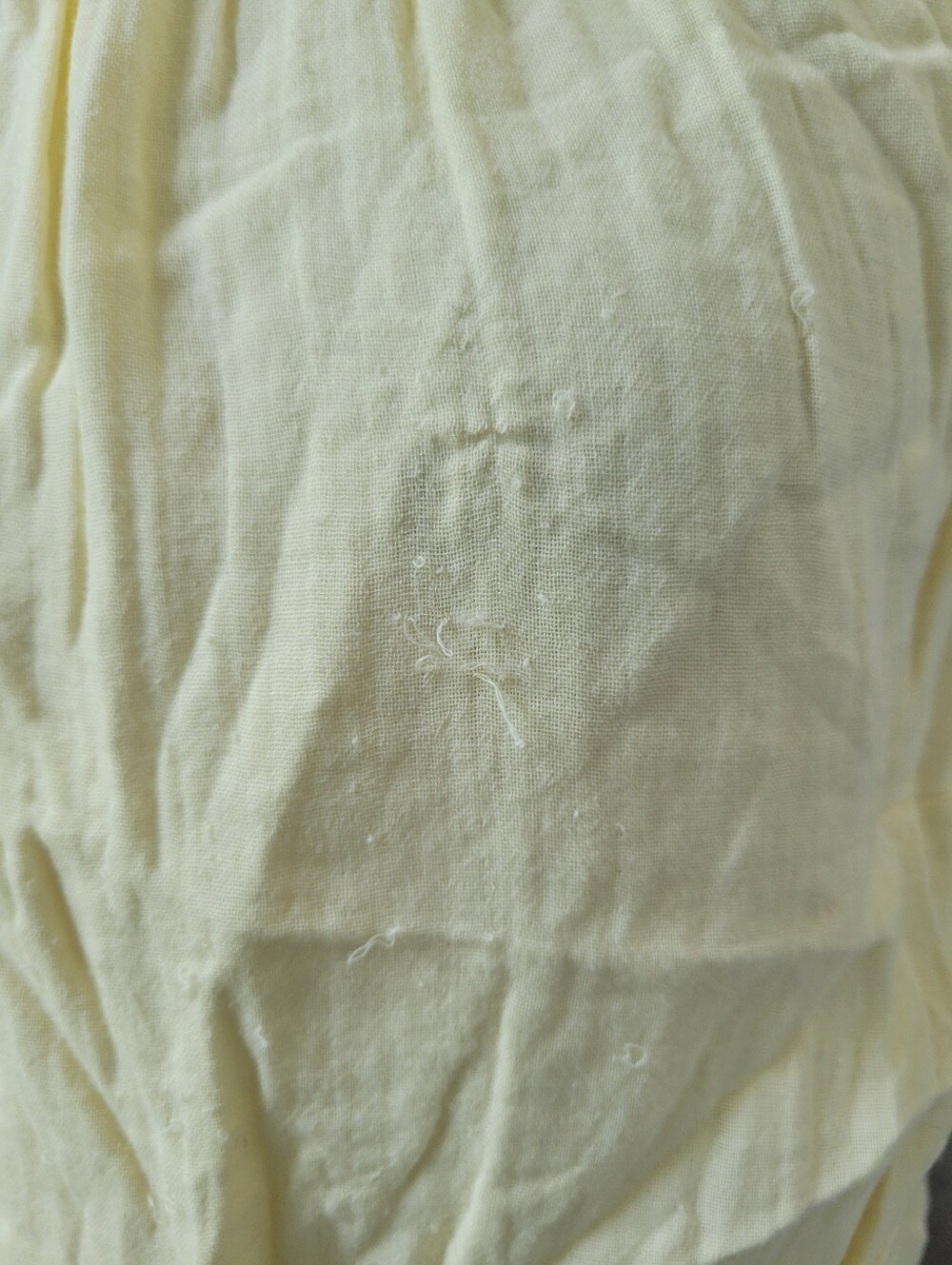 Pact Coastal Double Gauze Bubble Hem Top Butter Yellow M - Picture 12 of 13